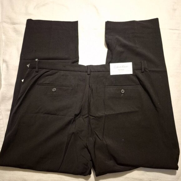 Calvin Klein men's size 38" x 30" black pants, The Dylan tailored fit, NWT - Picture 6 of 8